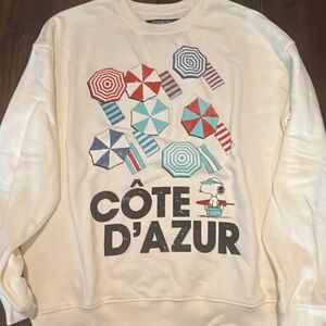 Côte d'Azur Graphic Cream Sweatshirt